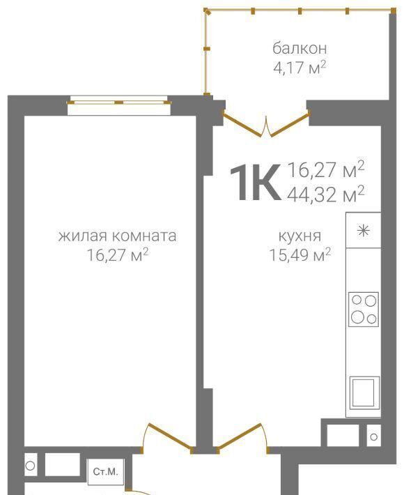 квартира г Нижний Новгород Горьковская ул 2-я Оранжерейная 4 фото 2