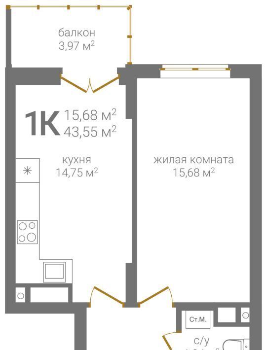 квартира г Нижний Новгород Горьковская ул 2-я Оранжерейная 4 фото 2