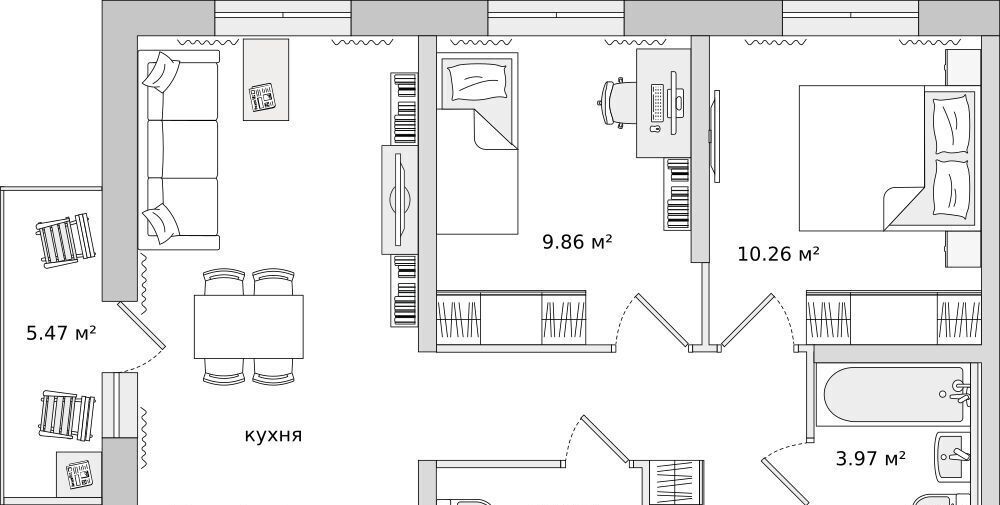 квартира р-н Всеволожский п Бугры ул Тихая 7к/4 Девяткино фото 1