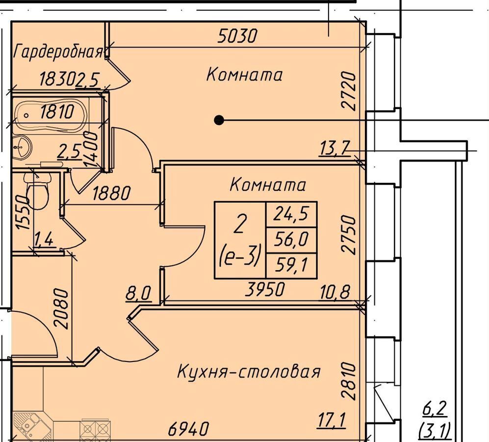 квартира г Вологда ул Молодежная 3 фото 1