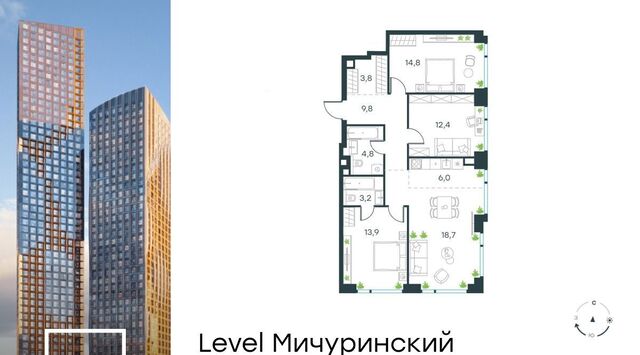 ЖК Левел Мичуринский к 4 фото