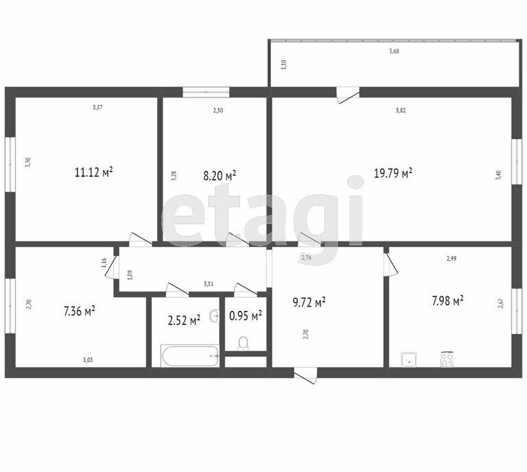 квартира г Ульяновск ул Скочилова 1 фото 20