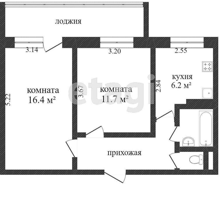 квартира г Белгород 10-й микрорайон ул 60 лет Октября 11 фото 17