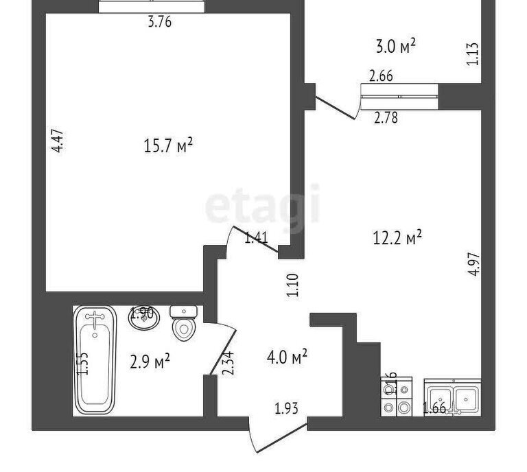 квартира г Краснодар ул Конгрессная 19/1к 2 фото 11