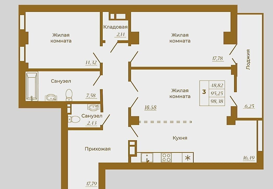 квартира г Ростов-на-Дону р-н Пролетарский Нахичевань ул 28-я линия 8 ЖК «Капитал» фото 10