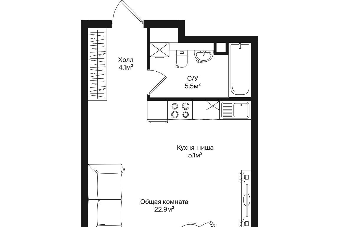 квартира г Москва ул Маршала Бирюзова 1к/1 поле, Октябрьское фото 1