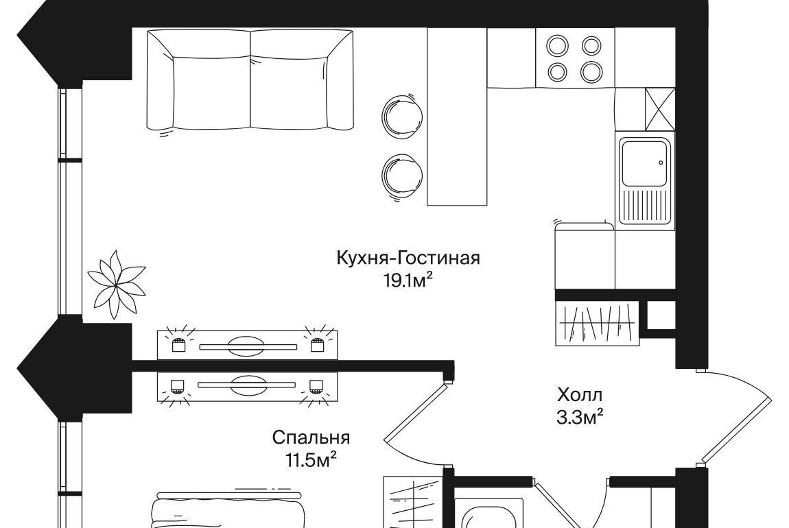 квартира г Москва ул Маршала Бирюзова 1к/1 поле, Октябрьское фото 1