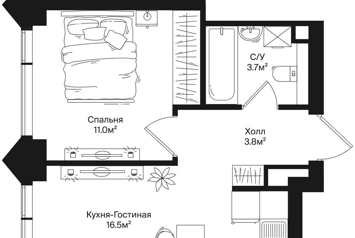 квартира г Москва ул Маршала Бирюзова 1к/1 поле, Октябрьское фото 1