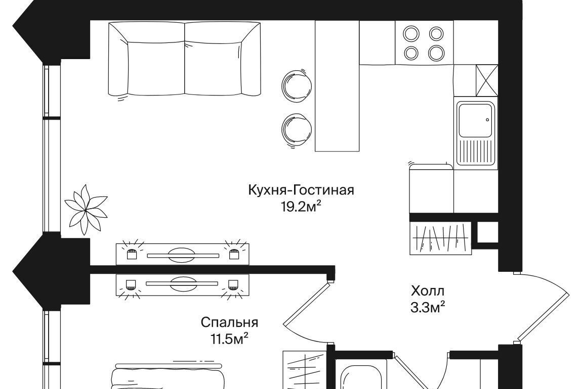 квартира г Москва ул Маршала Бирюзова 1к/1 поле, Октябрьское фото 1