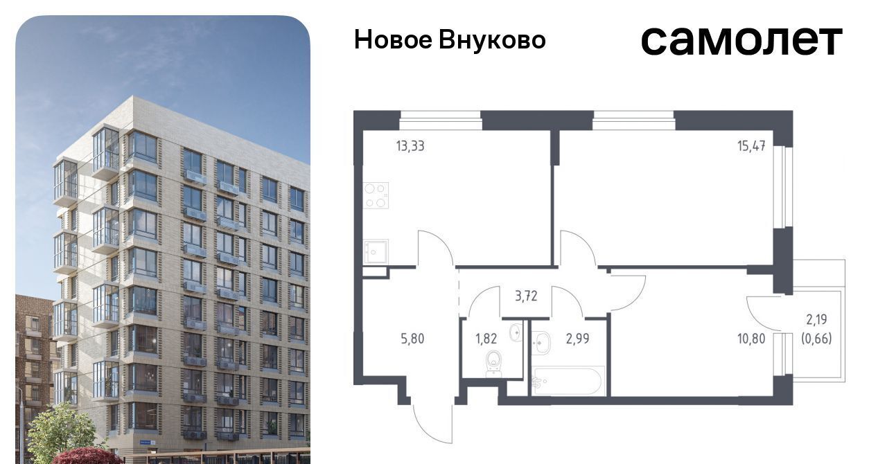 квартира г Москва метро Рассказовка ЖК «Новое Внуково» к 30 фото 1