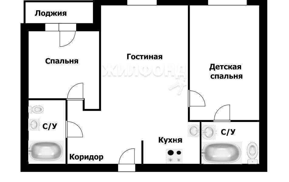 квартира г Новосибирск р-н Заельцовский Заельцовская ул Тимирязева 73/1 ЖК «Кларус Парк» фото 29