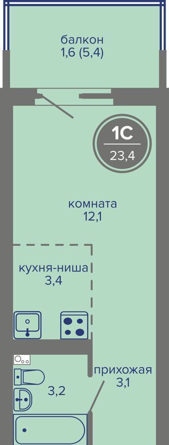 квартира г Пермь р-н Индустриальный ш Космонавтов 309а ЖК «Мир» корп. 1 фото 1