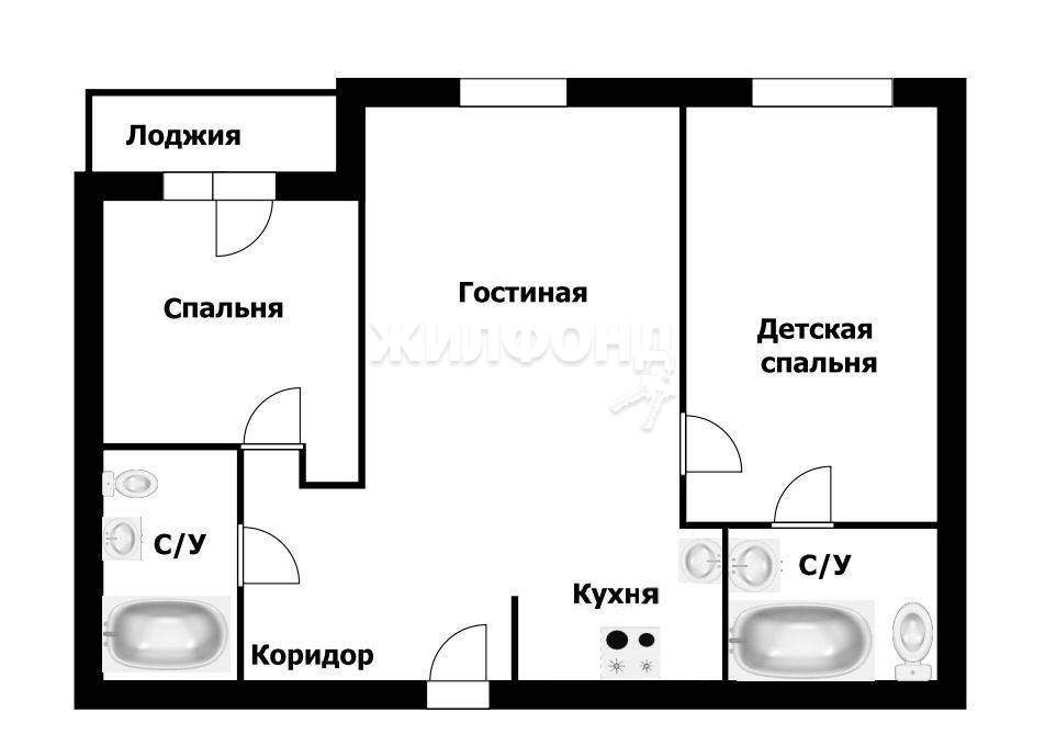 квартира г Новосибирск р-н Заельцовский ул Тимирязева 73/1 Заельцовская фото 2