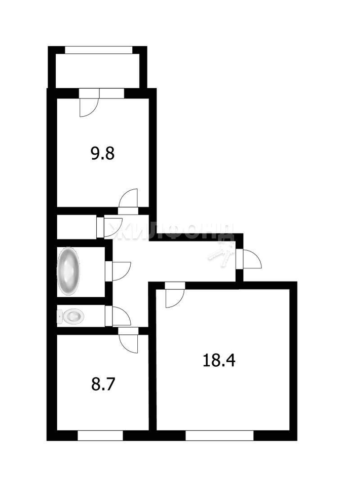 квартира г Новокузнецк р-н Заводской ул Климасенко 1к/5 фото 9