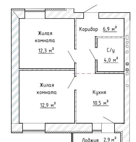 квартира г Тольятти р-н Автозаводский ул 40 лет Победы ЖК «Greenwood» фото 2