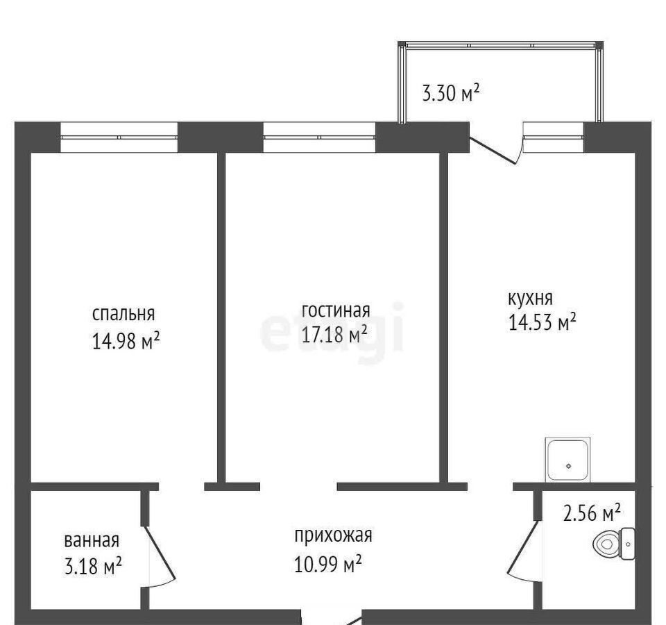 квартира г Красноярск р-н Октябрьский ул Менжинского 10г фото 12