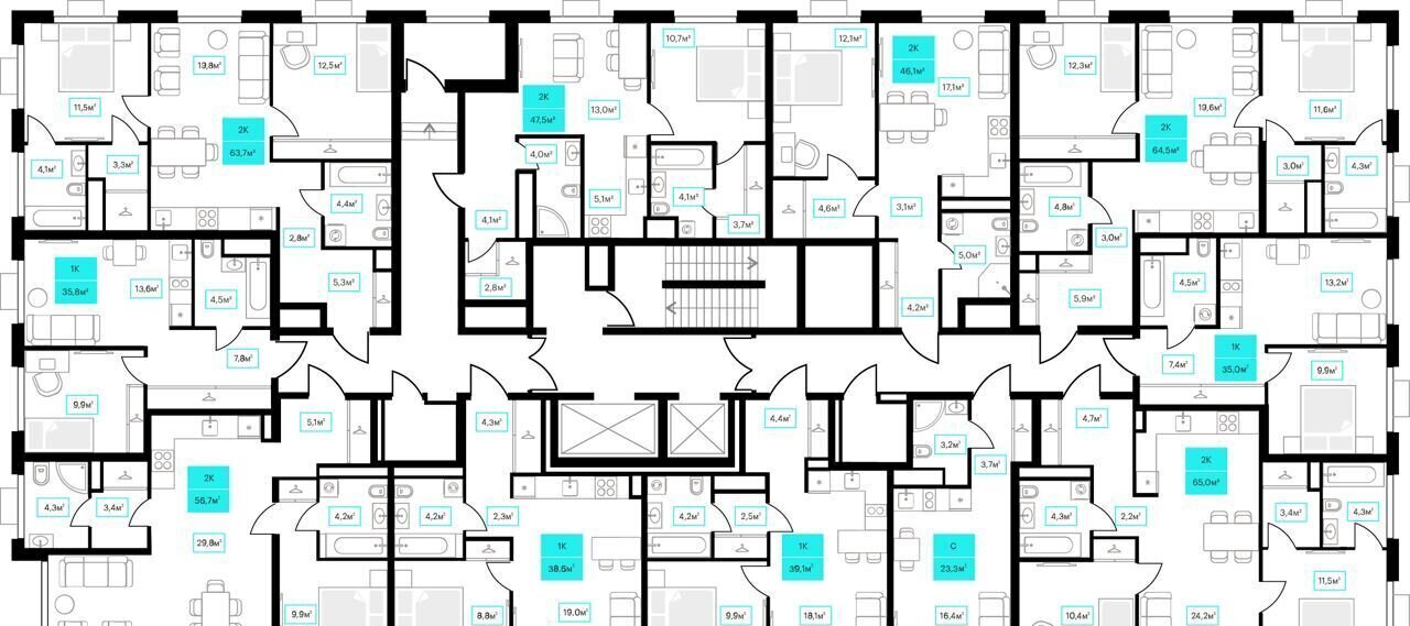 квартира г Тюмень р-н Калининский ул Ставропольская 6 ЖК Futuro корп. 1 фото 6