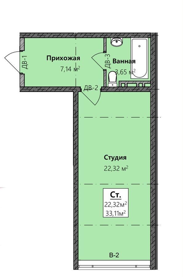 квартира г Махачкала р-н Кировский Благородная ул., 13 фото 2