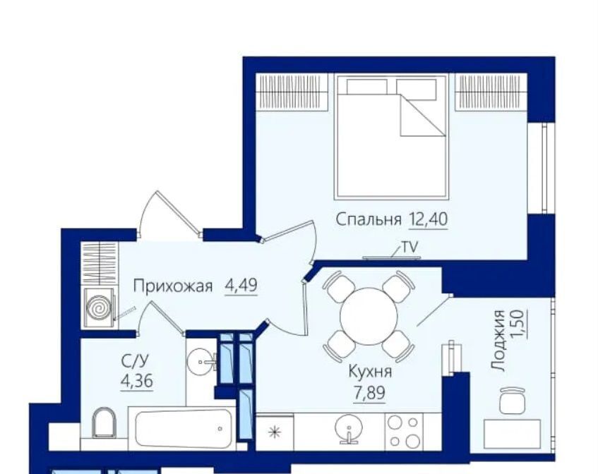 квартира г Ростов-на-Дону р-н Ленинский Новое поселение пр-кт Сиверса 12д ЖК «Регата» фото 2