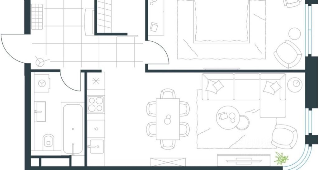 квартира г Москва метро Тушинская ш Волоколамское 81/2с 2 апарт-комплекс «Level Стрешнево» муниципальный округ Покровское-Стрешнево фото 24