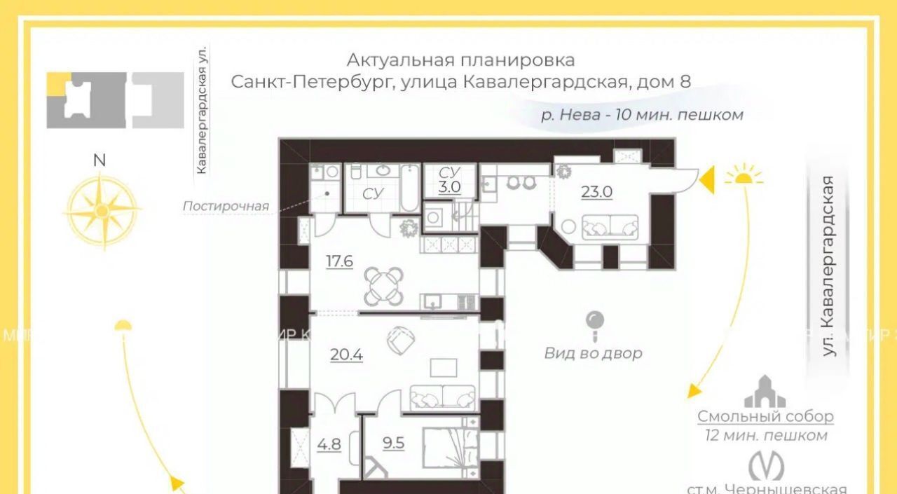 квартира г Санкт-Петербург метро Чернышевская ул Кавалергардская 8б фото 1