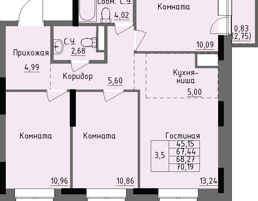 квартира г Ижевск р-н Ленинский Строитель ул Луначарского ЖК Арден на Селтинской фото 1