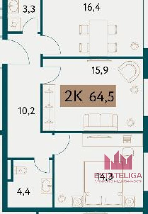 квартира г Москва метро Раменки ул Винницкая 8к/2 ЖК «Настоящее» муниципальный округ Раменки фото 1