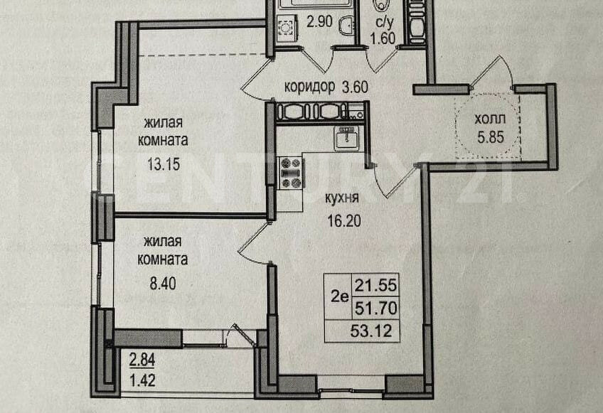 квартира г Санкт-Петербург п Парголово проезд Толубеевский 38к/1 ЖК «Северная Долина» метро Парнас фото 8