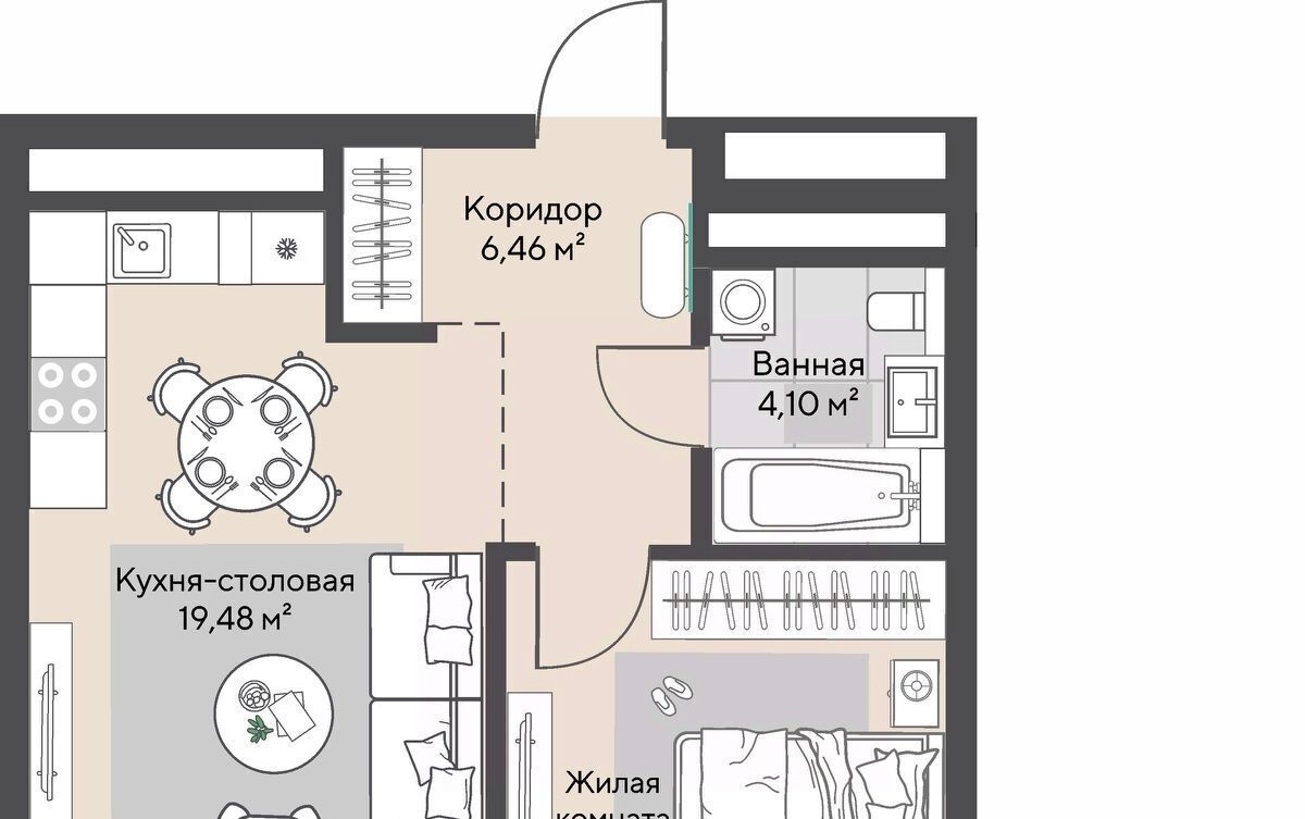 квартира г Екатеринбург Эльмаш ЖК Изумрудный Бор Проспект Космонавтов, жилрайон фото 1