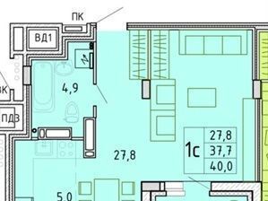 квартира г Пермь р-н Дзержинский ул Строителей 28 фото 17