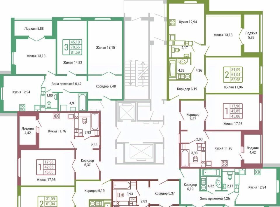 квартира г Обнинск ул Табулевича 7/2к 2б фото 3