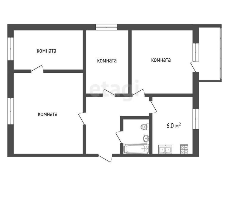 квартира г Ишим ул Корушина 11 фото 8