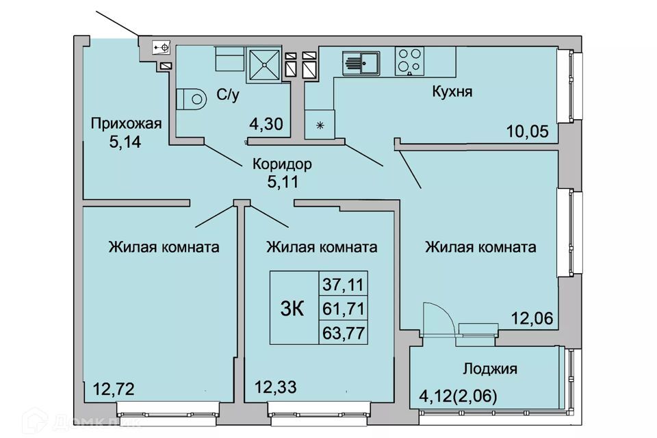 квартира г Батайск городской округ Батайск, Булгаков, жилой комплекс фото 1