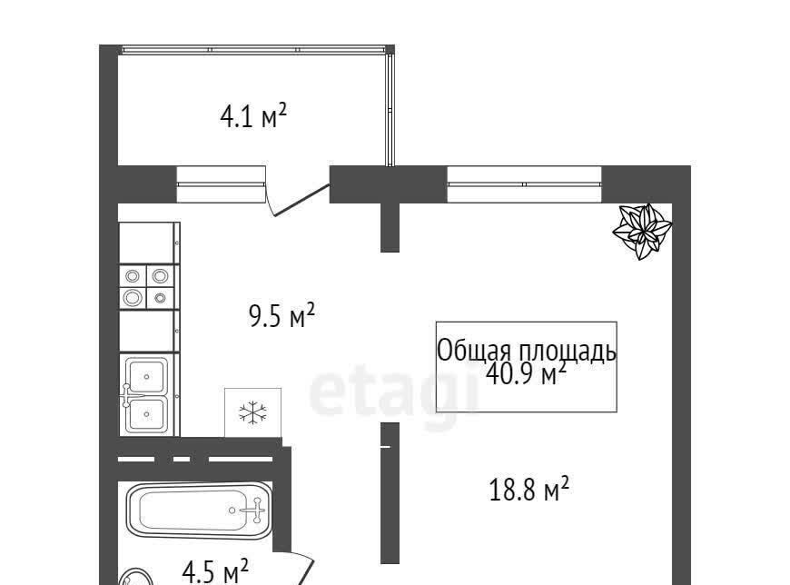 квартира г Новосибирск Заельцовская ул Игарская 5 фото 30