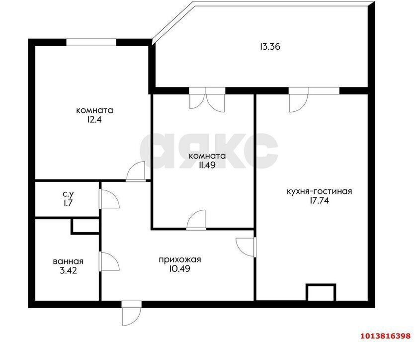 квартира г Краснодар р-н Прикубанский мкр Любимово 2 фото 13