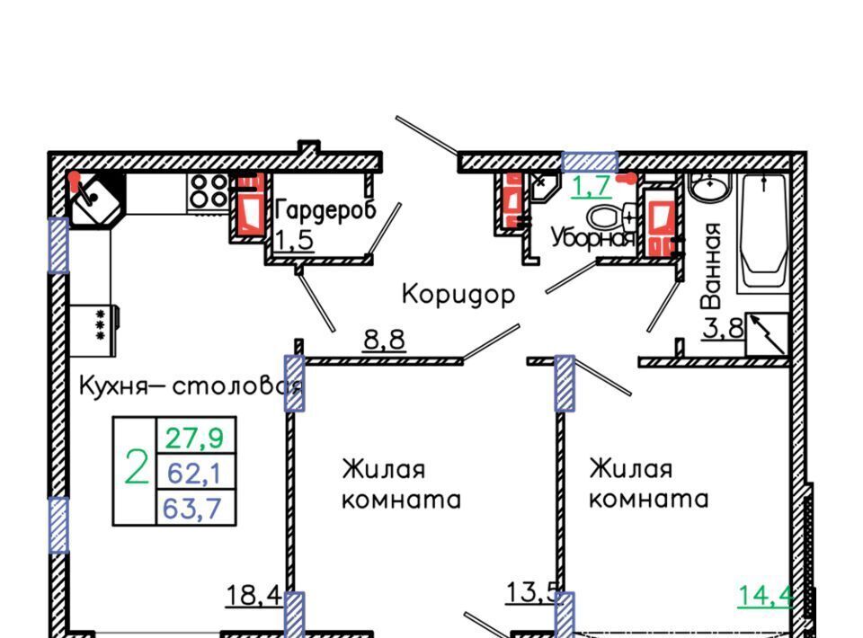 квартира г Старый Оскол р-н мкр Садовые кварталы 4 фото 1