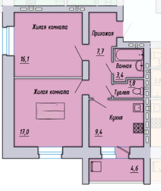 квартира г Орел р-н Железнодорожный ул Гайдара 35 фото 18