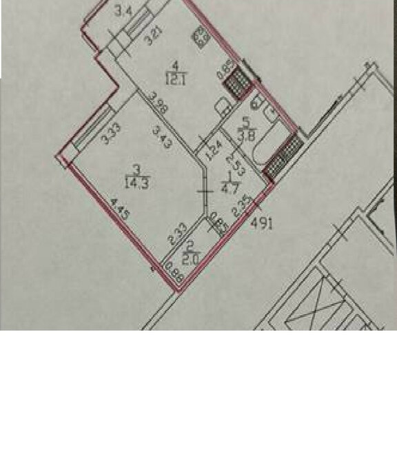 квартира г Санкт-Петербург п Парголово ул Николая Рубцова 12к/1 метро Парнас фото 26