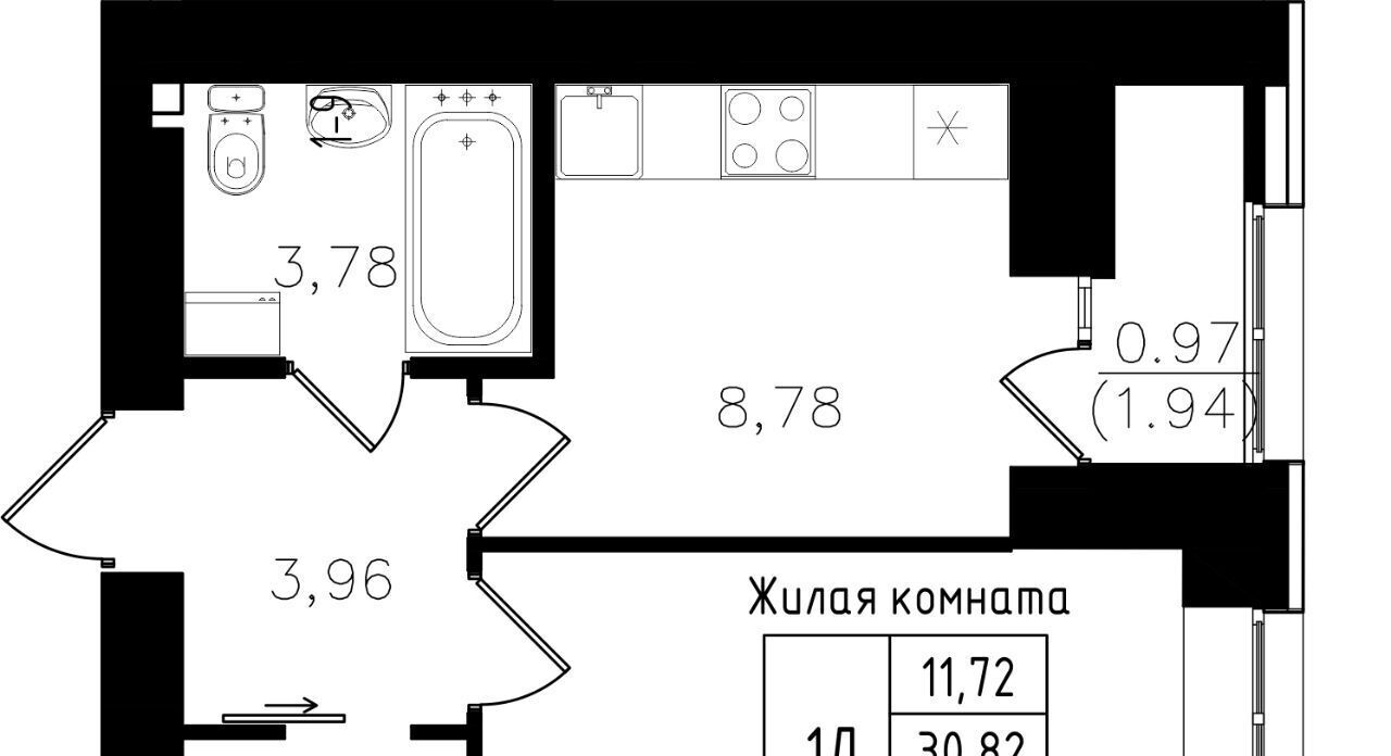 квартира г Казань ул Михаила Миля Северный Вокзал фото 1