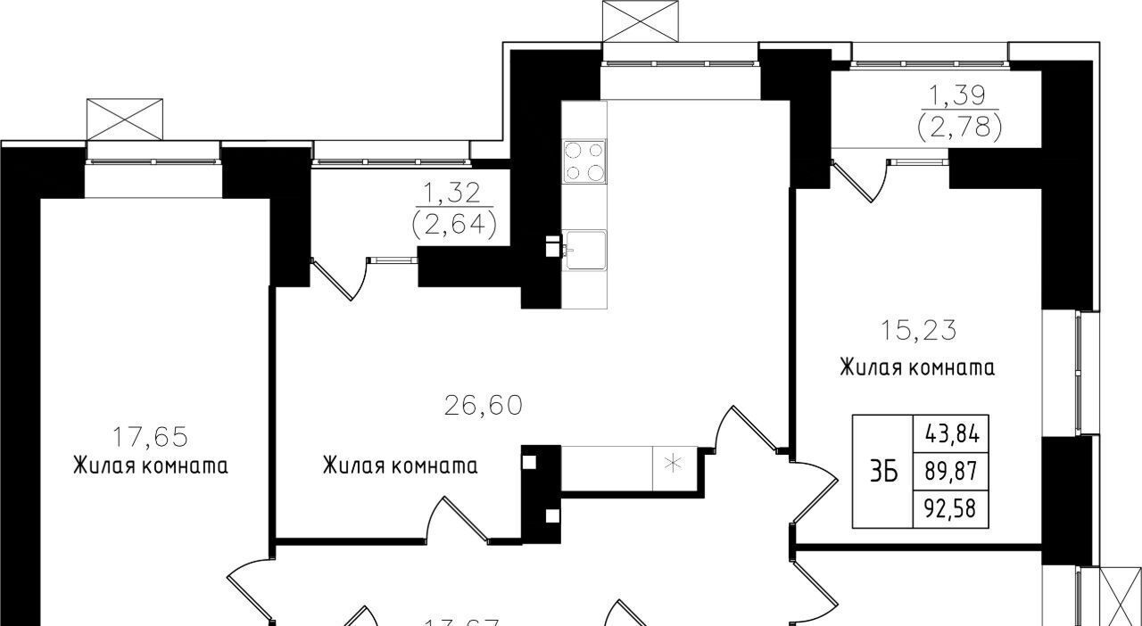 квартира г Казань ул Михаила Миля Северный Вокзал фото 1