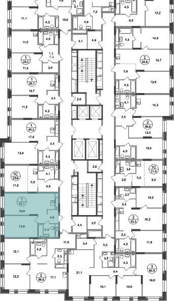 квартира п Московский г Московский ЖК Первый Московский 3 Филатов Луг, фаза, 7-я фото 18