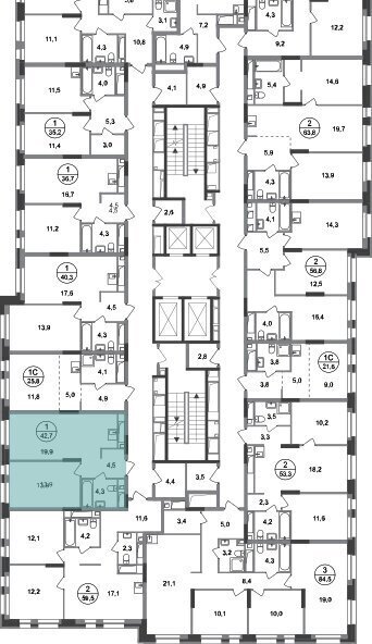 квартира п Московский г Московский ЖК Первый Московский 3 Филатов Луг, фаза, 7-я фото 18