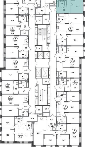 квартира п Московский г Московский ЖК Первый Московский 3 Филатов Луг, фаза, 7-я фото 18