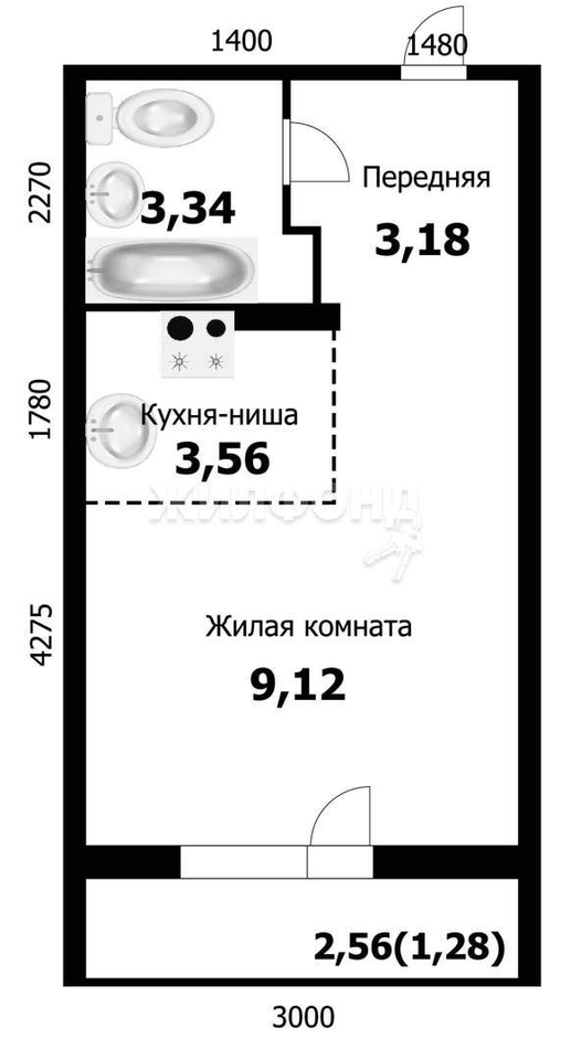 квартира г Новосибирск ул Твардовского 22/3 Речной вокзал фото 8