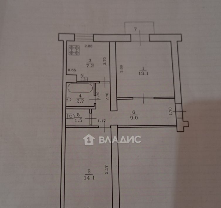 квартира р-н Туймазинский с Серафимовский кв-л 21-й 12 фото 18