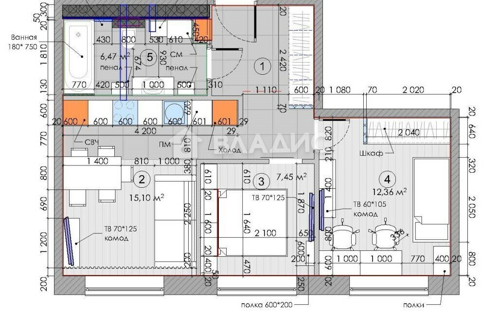 квартира г Москва метро Ховрино ул Дыбенко 7/1 Московская область фото 1