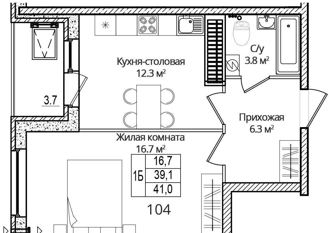 квартира р-н Псковский д Борисовичи ул Дмитрия Яковлева 8 Псков фото 2