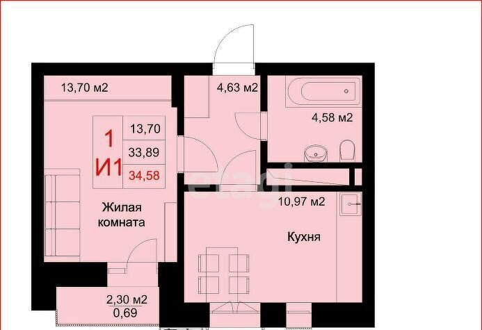 квартира г Казань р-н Приволжский ул Рауиса Гареева 78б ЖК «Стрела» фото 6