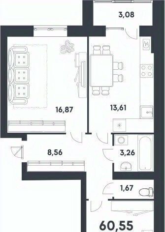 квартира г Волгоград р-н Советский жилой район Долина-2 жилрайон фото 1