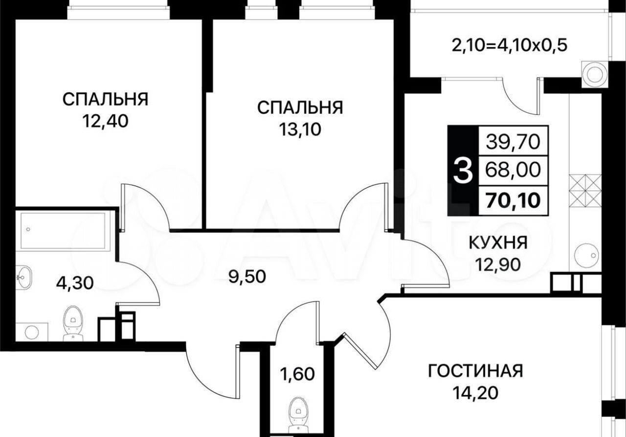 квартира г Ростов-на-Дону р-н Пролетарский ул Вересаева 102к/1 фото 17